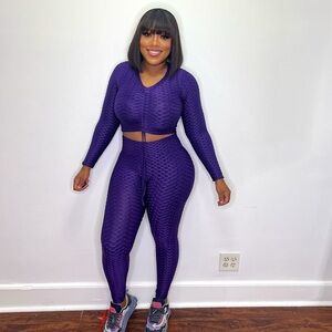 Honeycomb legging set( purple)